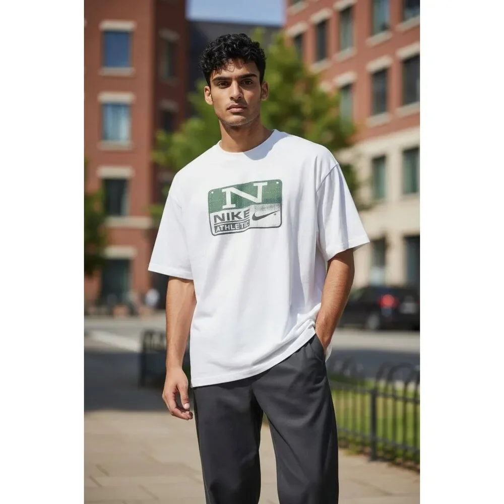 Nike White Cotton Graphic Tee Shirt SALE 5 for 25